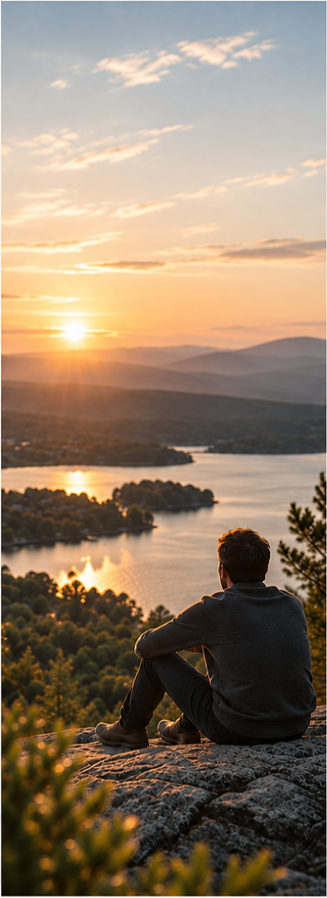 A quiet moment by the water, from the workbook's original foreword